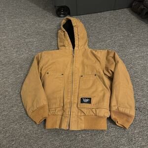 Walls Blizzard Pruf Insulated Hooded Canvas Coat Youth Medium Regular